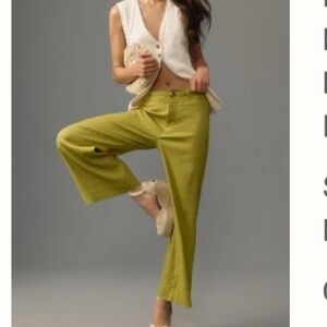 Women's Green Wide-Leg Pants
